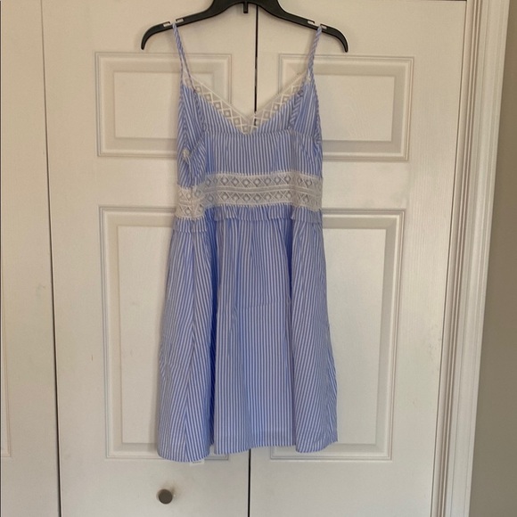 NWOT Blue Striped Midi Dress - Picture 5 of 7